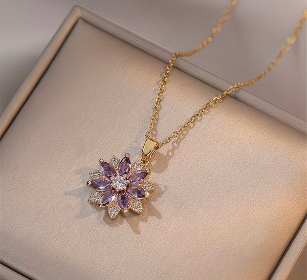 Lavender Petal Necklace